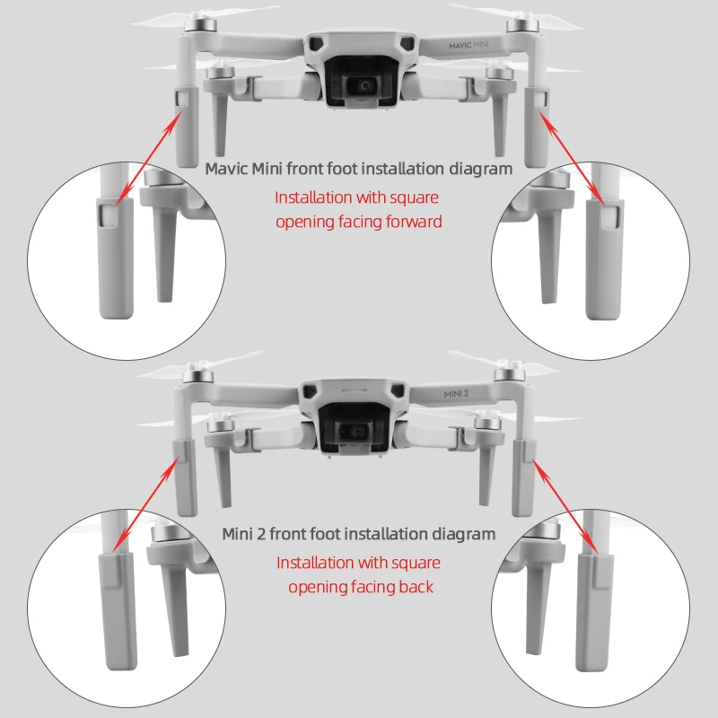 Landing Gear Extensions Heightened Stand For DJI Mini 4K/ Mini 2/Mini SE/Mini 1 Height Protector Extended Leg Drone Accessories