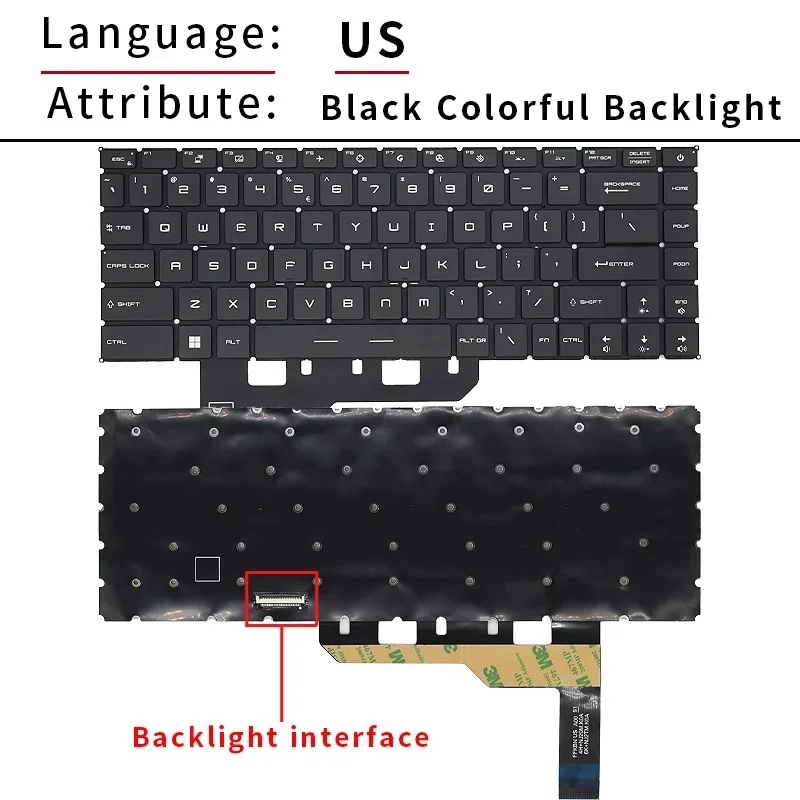 RU/US/SP/GR Keyboard For MSI GE66 GP66 Raider 10SF 10SFS 10SGS MS-1541 GS66 Stealth 10SD 10SE MS-16V1 With Per-Key RGB Backlight