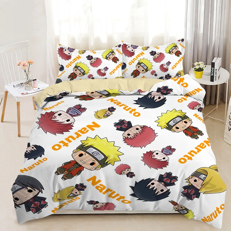 

New N-Naruto 3D Printed Duvet Cover Cartoon Hatake Kakashi Uzumaki Bedding Sets Gifts Quilt Cover Set Children Kids Bedroom