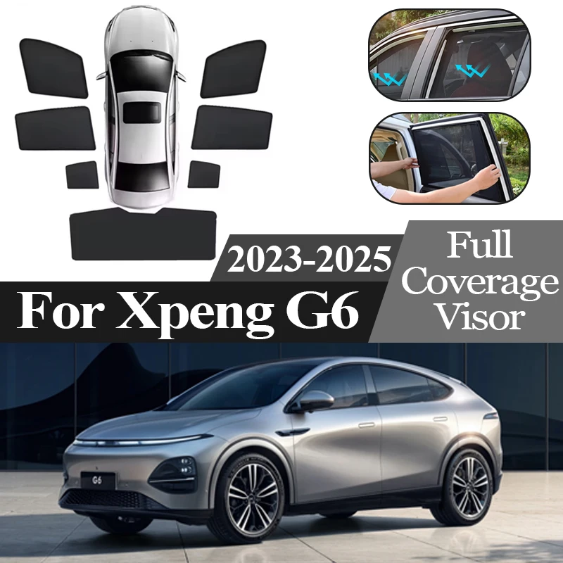 

Auto Accessories For XPeng G6 2023 2024 2025 Car Magnetic Coverage Sunshade Anti-UV Mesh Sunshade Sunscreen Privacy Protection