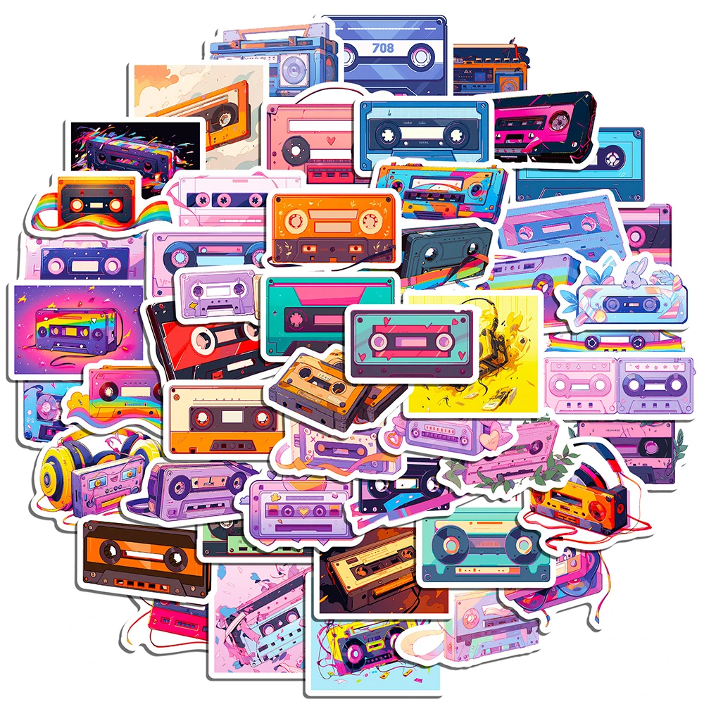 

10/30/50pcs Cute Cartoon Magnetic Tape Stickers Aesthetic Decals DIY Laptop Notebook Phone Suitcase Stationery Sticker Kids Toys