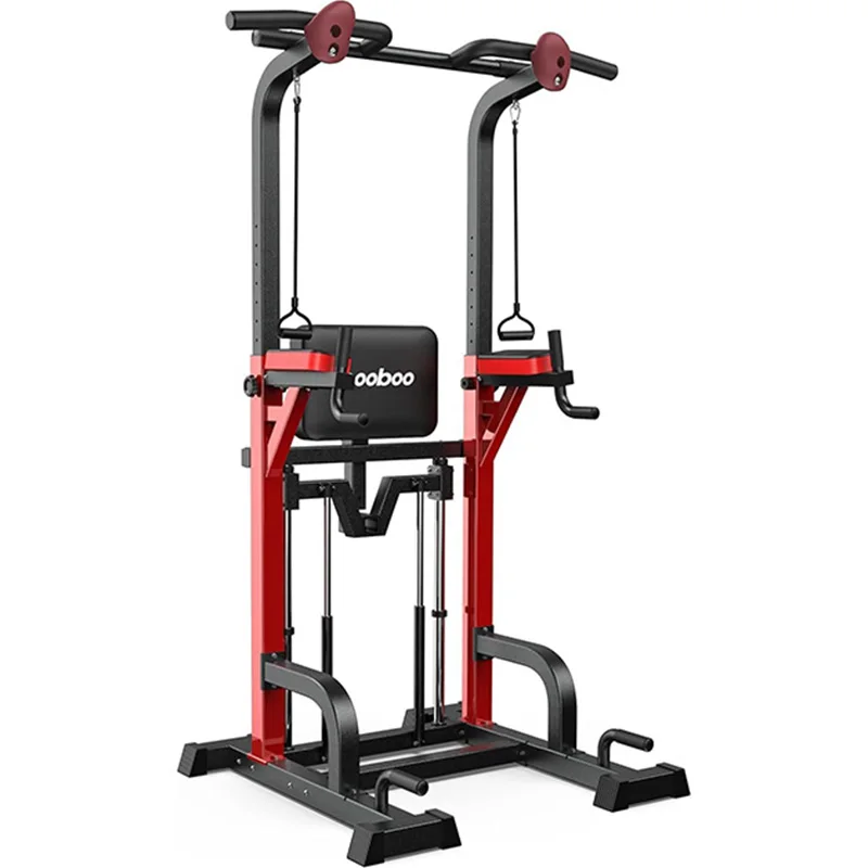 Pooboo Power Tower Pull Up Bar Dip Station for Home Gym 450LBS Adjustable