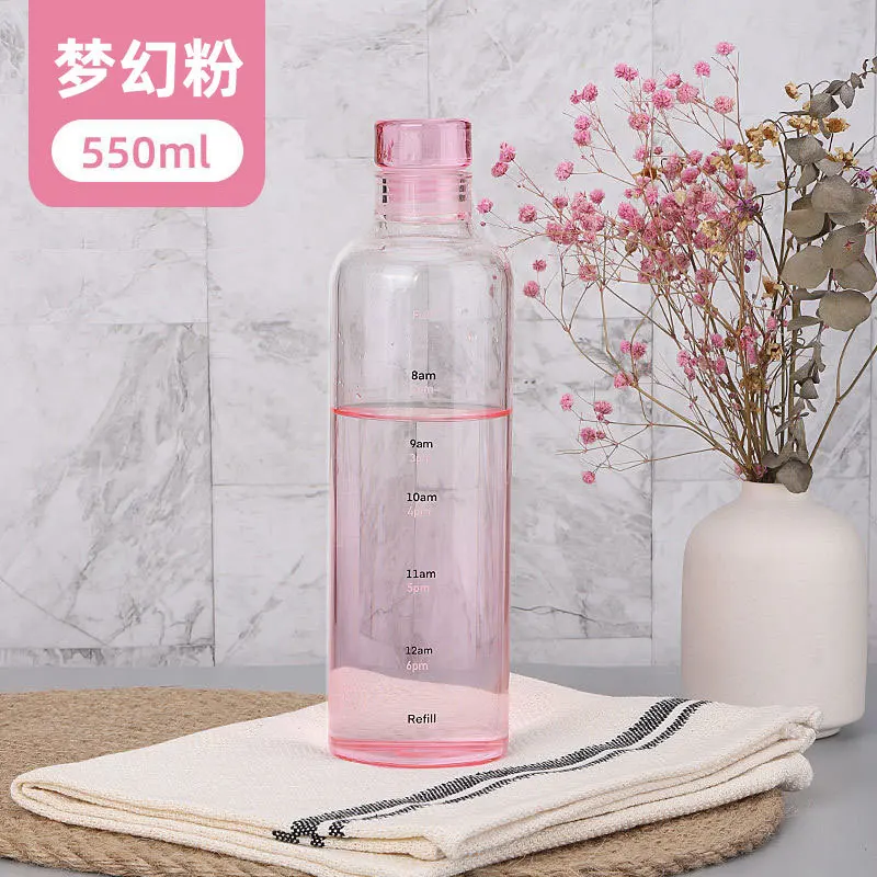 Scale glass net red high-value water cup high temperature water bottle single layer transparent milk tea cup ins wind wholesale