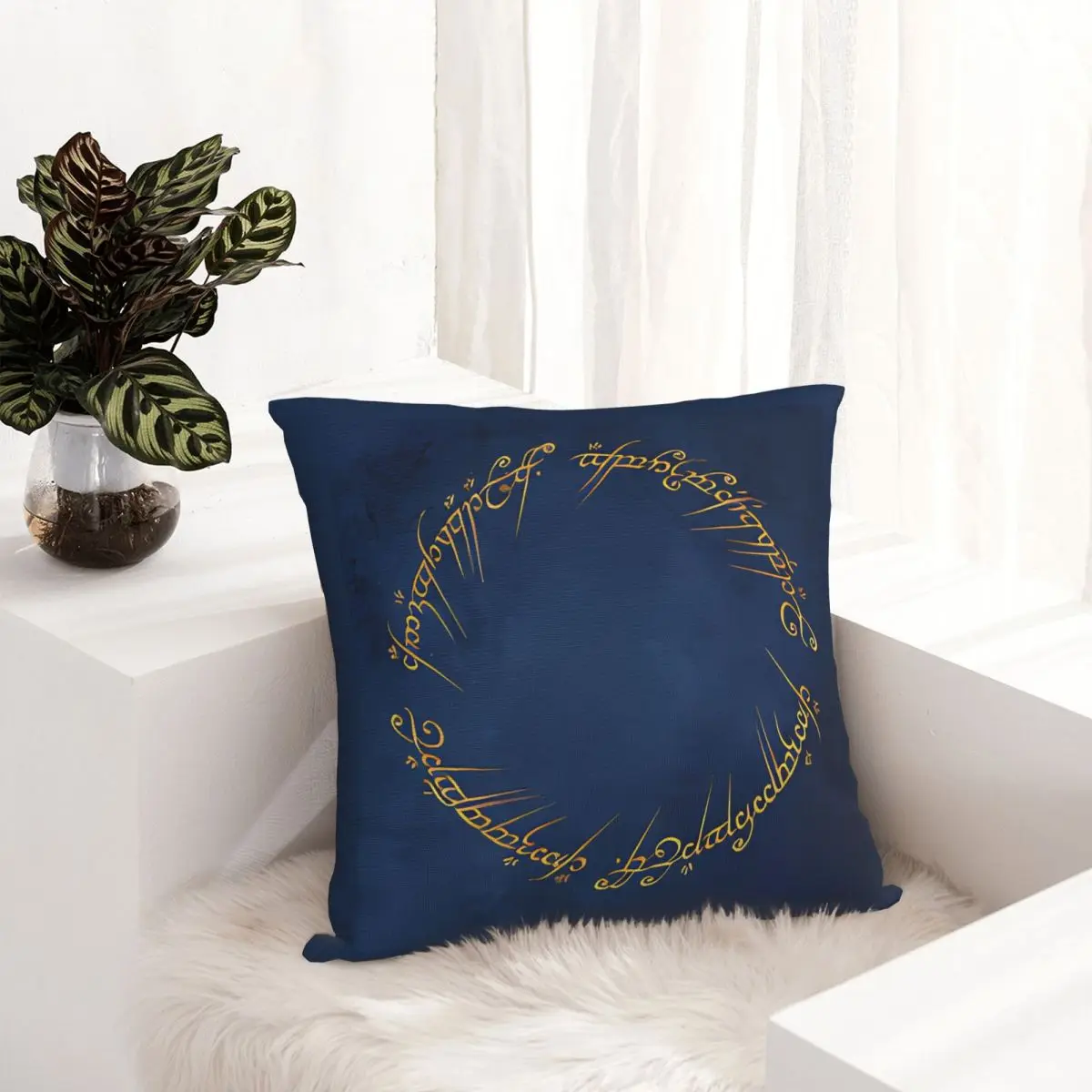 Lords Pillow Cover Movie Of The Rings Gold Circle Cushion Cover Design Pillow Case Novelty Pillowcases For Sofa Home Decorative