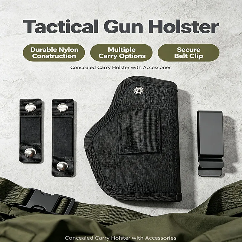 IWB OWB Holster Concealed Carry Waist Holster, Nylon Quick Draw Holster for Outdoor CS Training Daily Self Defense