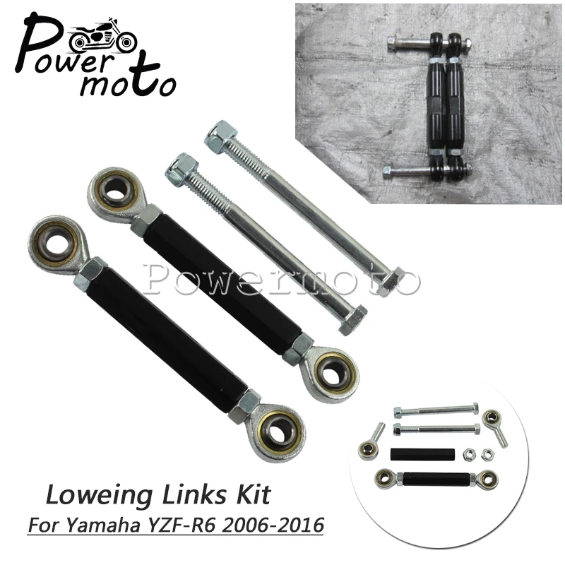 1 Set Aluminum Adjustable Rear Suspension Loweing Links Lever Kits For Yamaha YZF-R6 2006-2016 2014 2015 Motorcycle Accessories