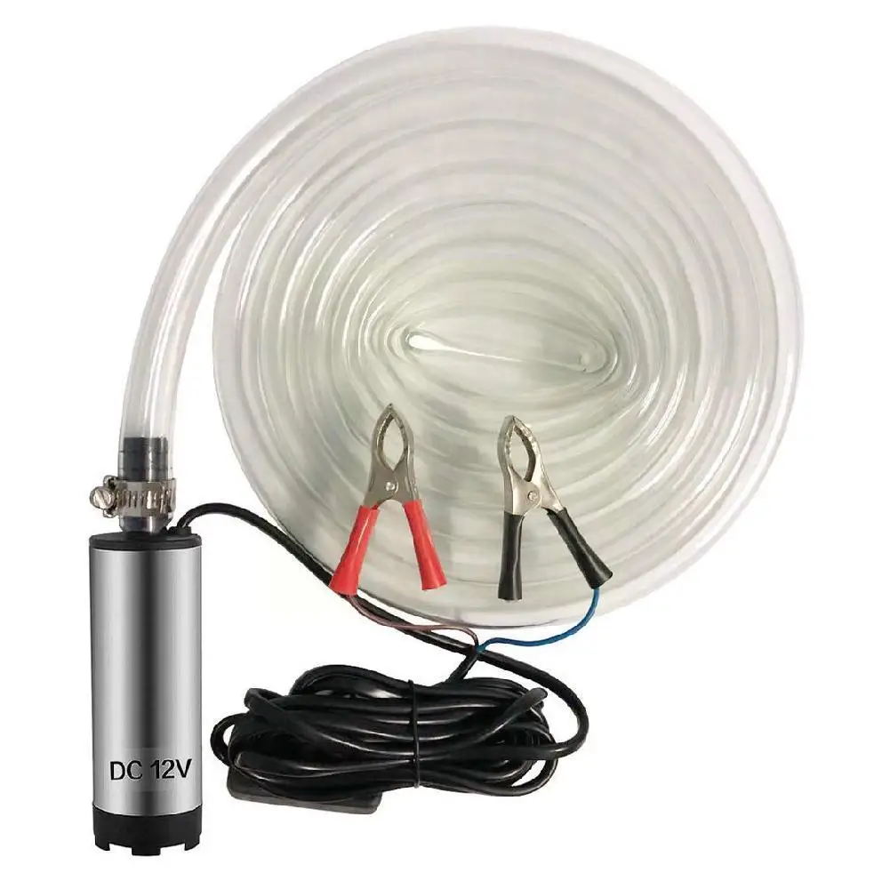 Bomba eléctrica sumergible para transferencia de combustible, dispositivo de bombeo de aceite, agua y acero, 12 v, 12l/min, V9z8