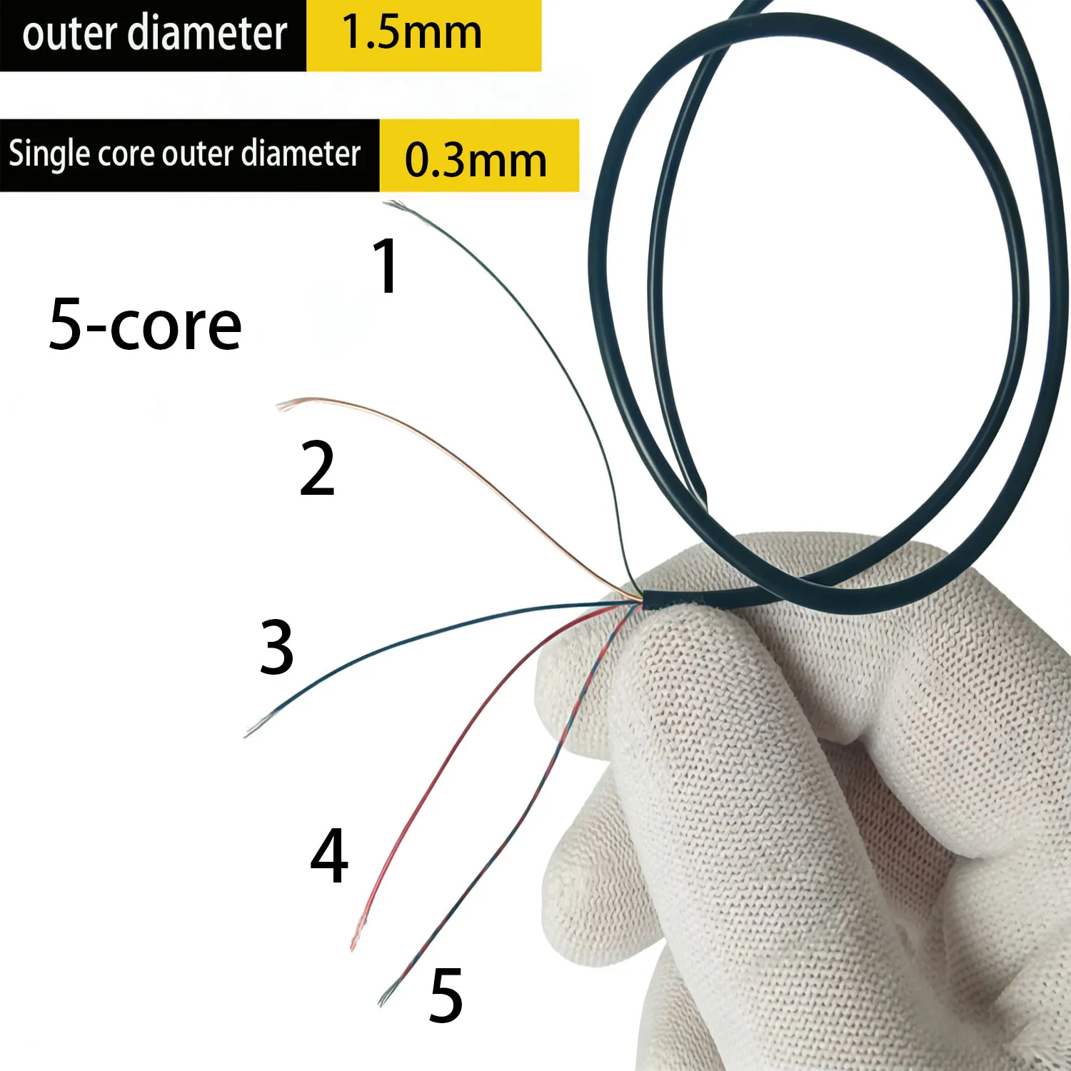 

5-core soft headphone cable DIY insulated connecting wire multi stranded enameled wire