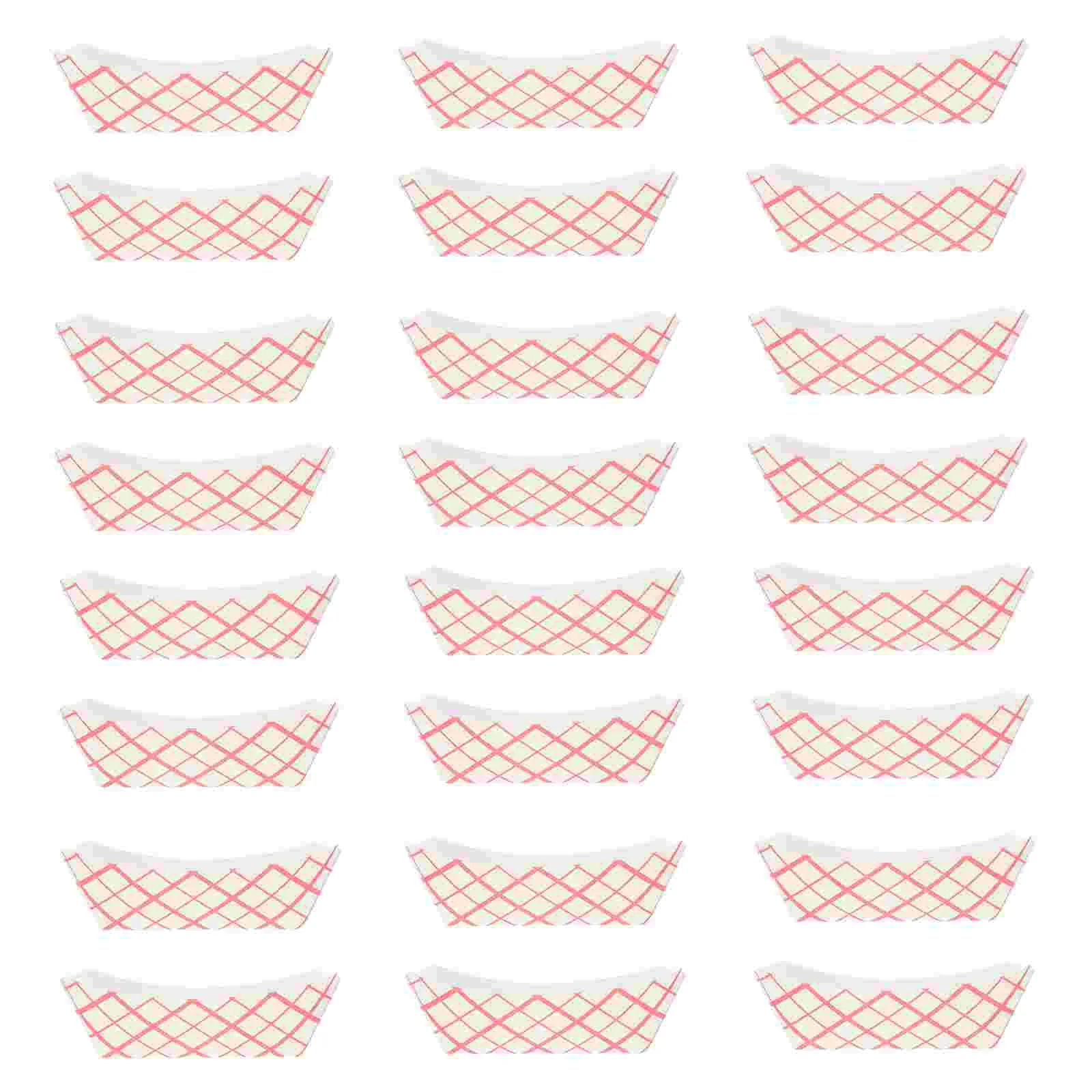 

50 Pcs Food Tray Party Accessory Veggie Snack Convenient Dessert Paper Trays Large Serving