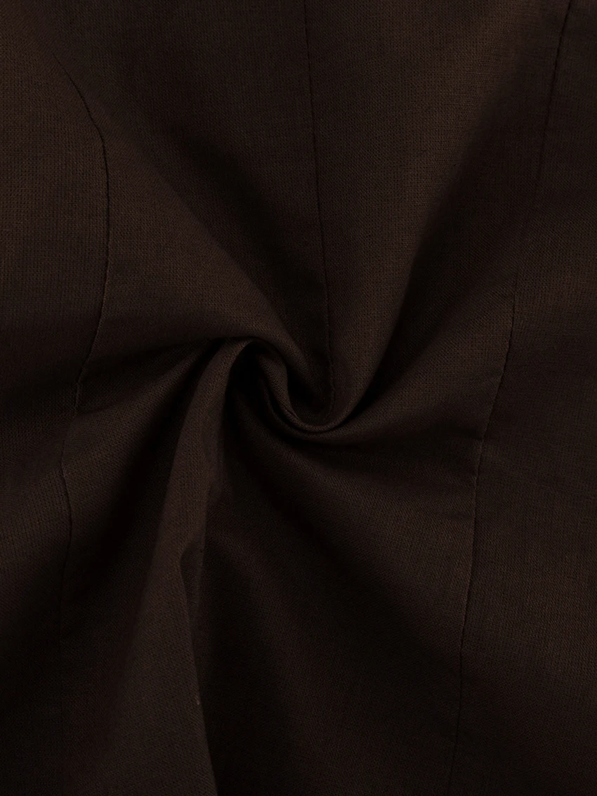 Marthaqiqi Brown Female Nightgowns Suit O-Neck Sleepwear Tank Tops Pajamas Sleeveless Nightwear Pants Casual Women Nightie Sets