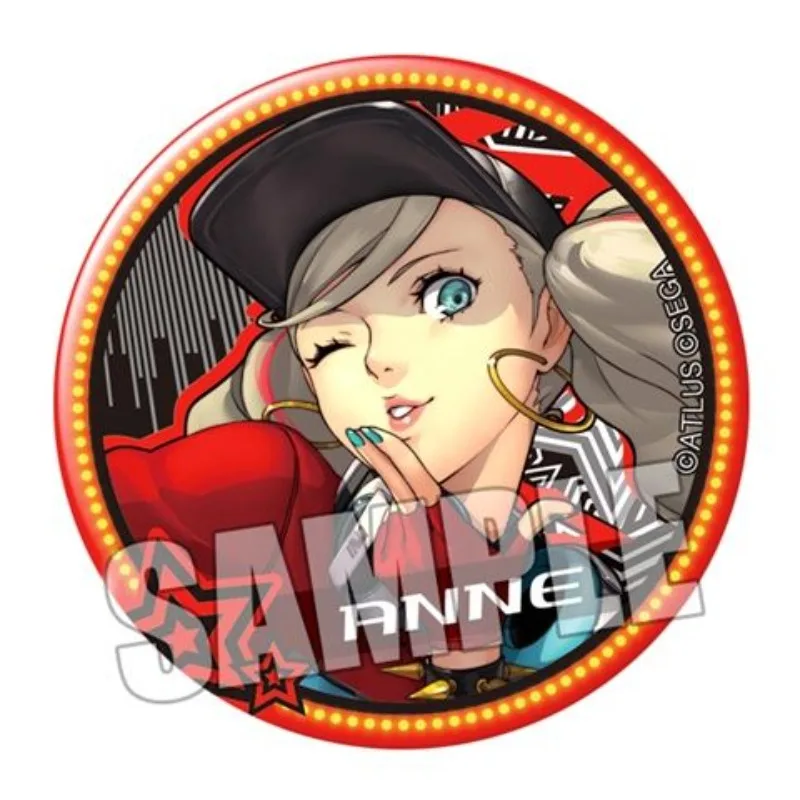 Neues Persona Ren Amamiya Anime Zweidimensionales Cartoon-Muster Abzeichen Pin Kreative Persönlichkeit Rucksack-Dekoration Cosplay-Requisite – Detail 3