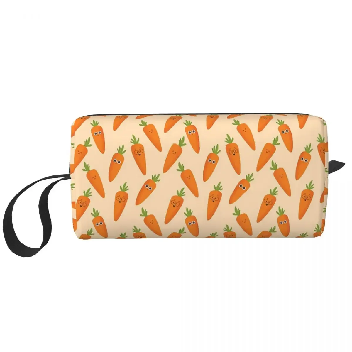 

Happy Carrots Makeup Bag Cosmetic Organizer Storage Dopp Kit Toiletry Cosmetic Bag for Women Beauty Travel Pencil Case