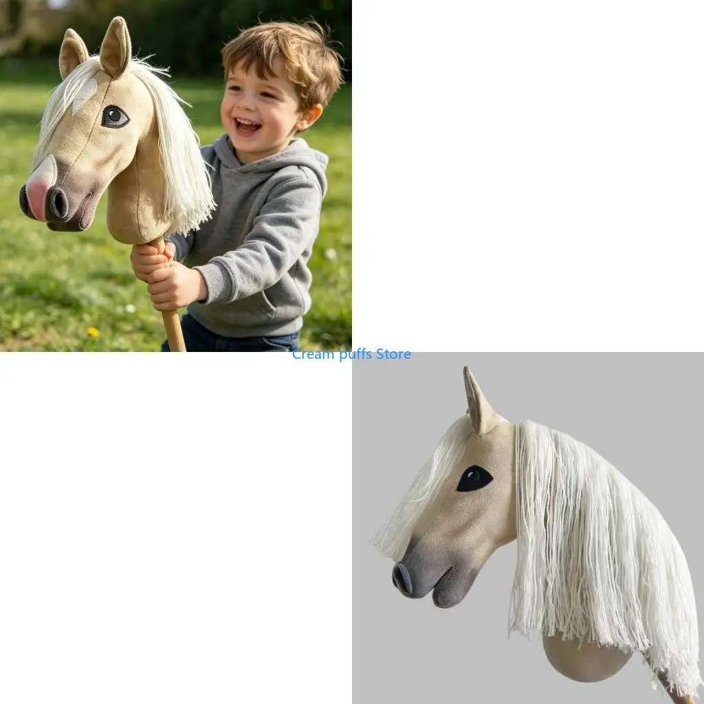 50LE Horse Head Role Play Item Used Hobby Horse Racing Toy For Stage Props Theme Parties And Home Decoration