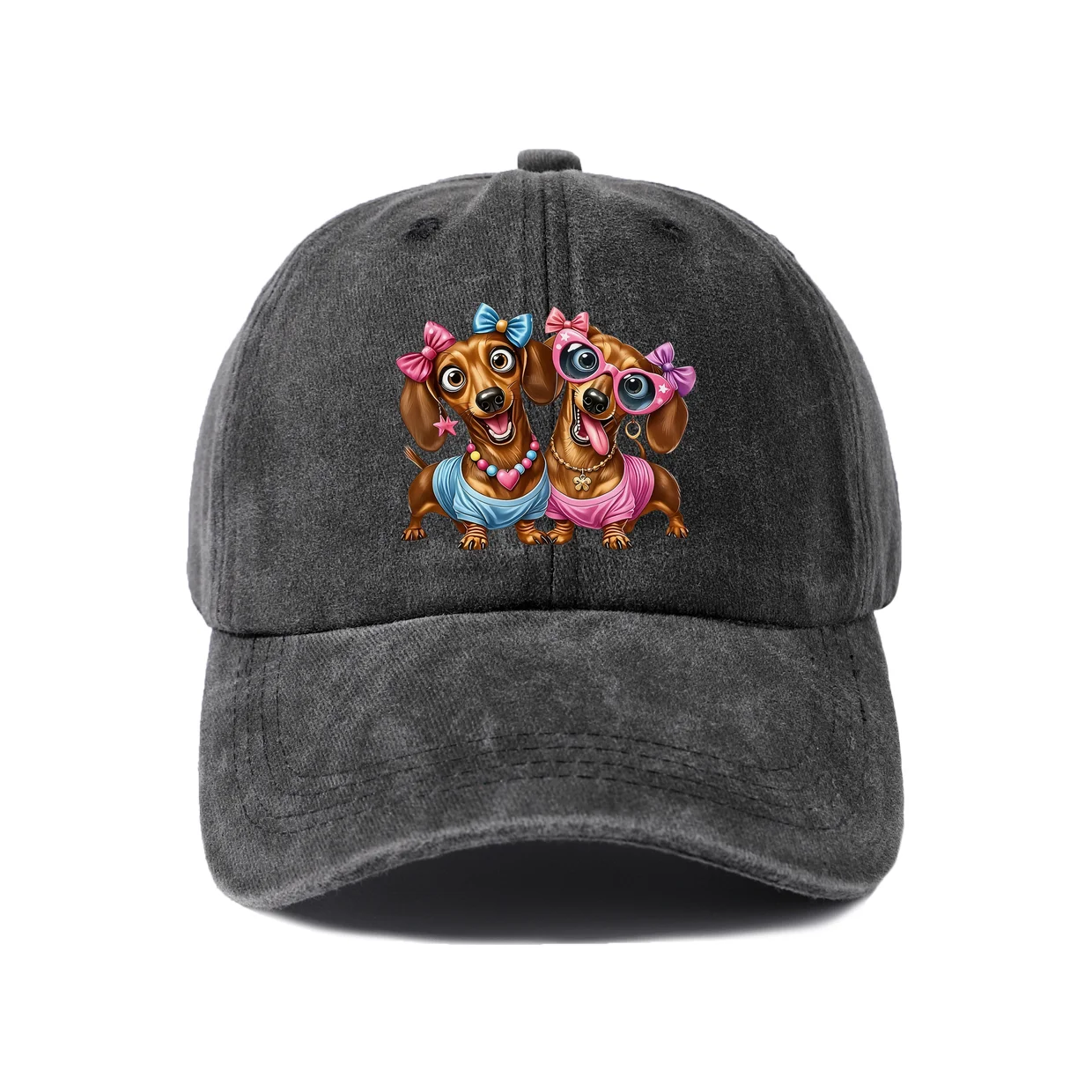 Tiger Couple Portrait Art Baseball Cap, Vintage Washed Adjustable Unisex Dad Hat, Travel Gift