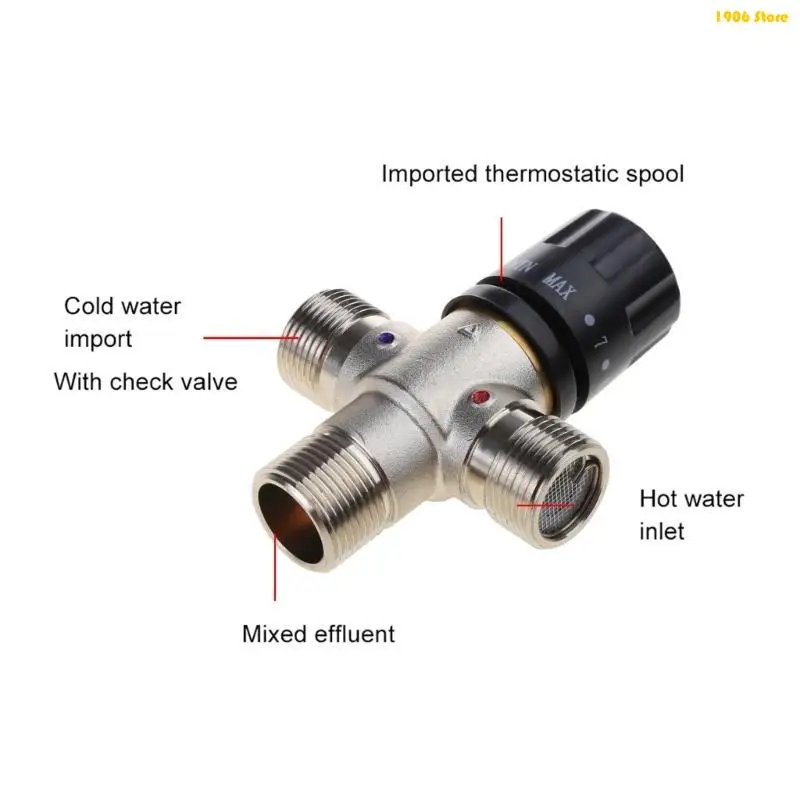 U1JB Solar Heater Thermostat TMV Thermostatic Mixing for Valve Pipe for Valve Building Press 3/4