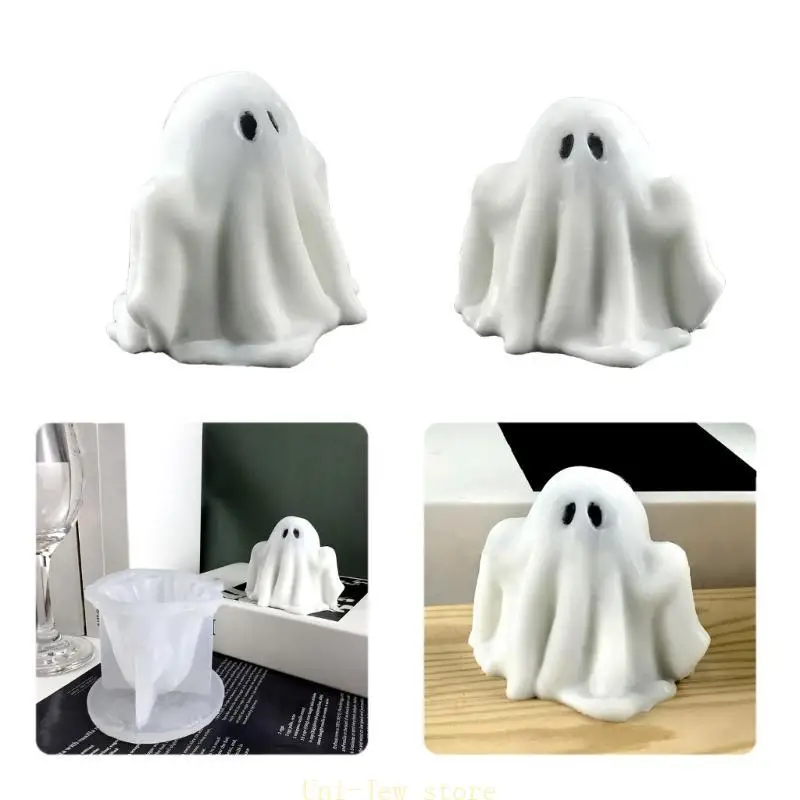 

Halloween Ghost Candle Molds,3D Ghost Silicone Molds for DIY Epoxy Resin Casting,Handmade Aromatherapy Candle, Wax,Soap