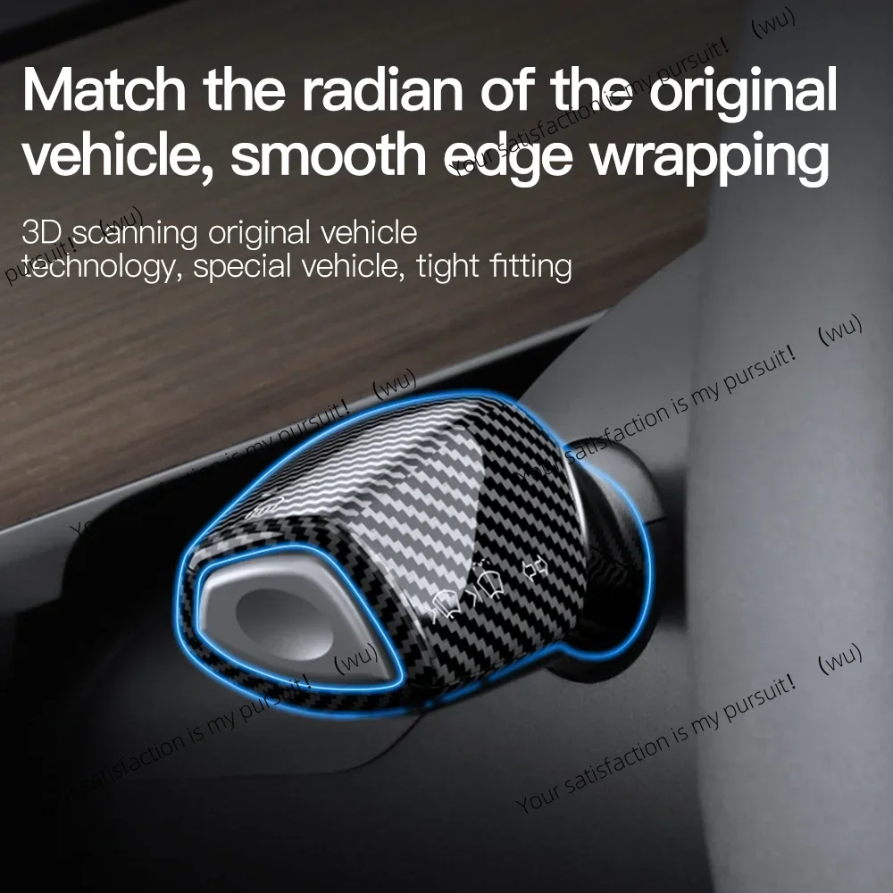ألياف الكربون عجلة القيادة عجلة غطاء للحماية ل تسلا نموذج 3 Y العرعر ABS عمود السيارة التحول المقبض غطاء ديكور