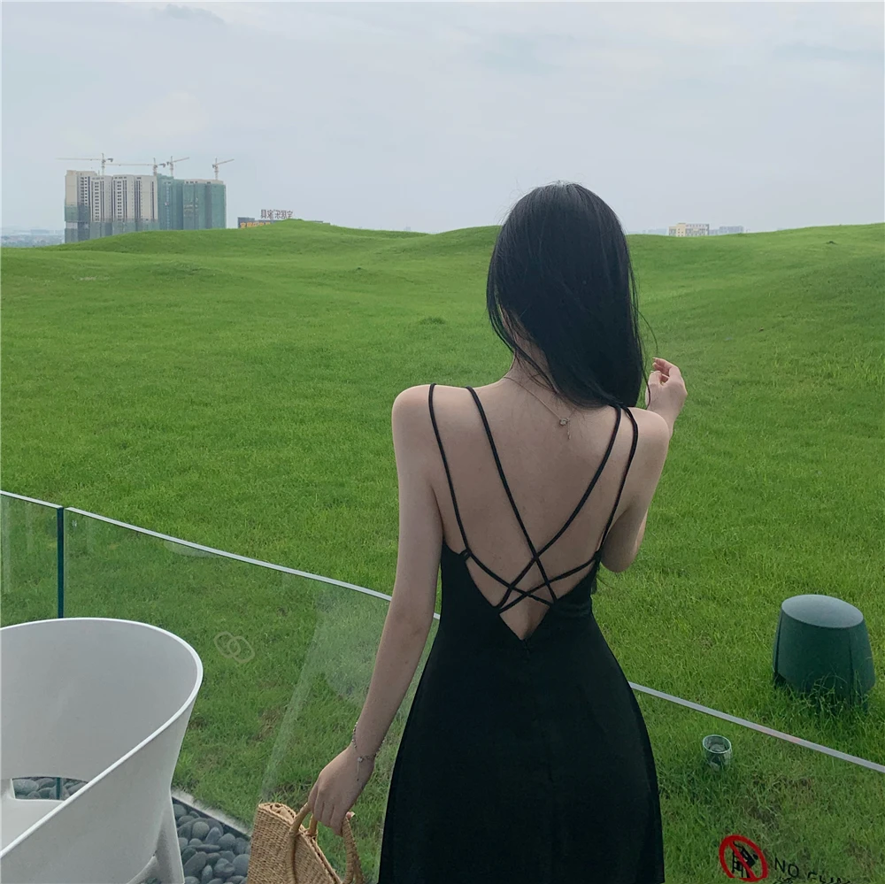 Sexy Bal Strap Dr. Roter Strandrock Damen Sommerurlaub Satin Lang Dr Super Fairy T Maxikleid mit hoher Taille V Ne