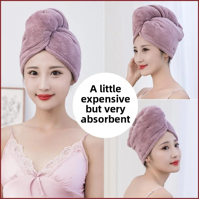 厚みのある二重層吸水速乾ヘアキャップ女性用バスキャップシャンプー用タオルフレッシュスノーブランド家庭用パーソナルケアツール