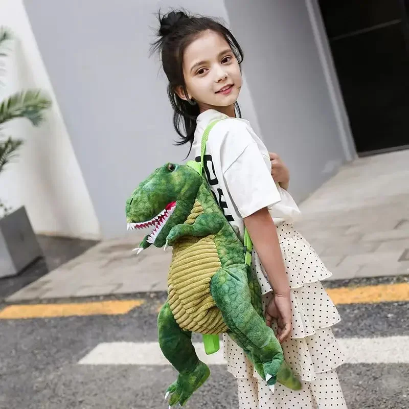 Dinosaur Plush Toy Children Backpack Cute Cartoon Backpack Mobile Phone Bag Parent-child Backpack