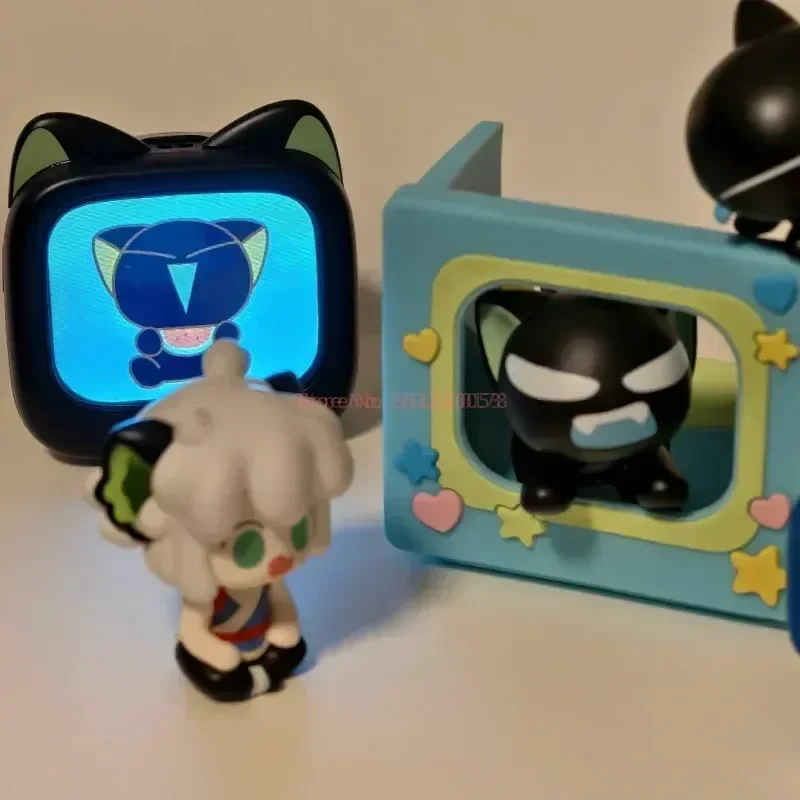 

New Original The Legend Of Luo Xiao Hei Goods Cube Face Lcd Touch Screen Wireless Bluetooth Earphones Anime Peripheral Toy Gifts