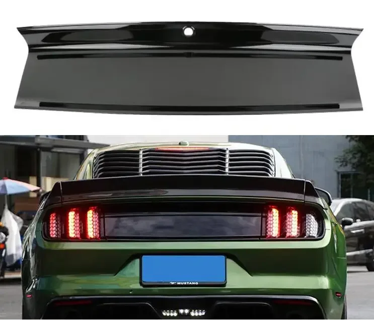 

ABS Black Rear Trunk Tail Door License Bottom SVR Frame Deck Lid Cover For Ford Mustang 2015-2022