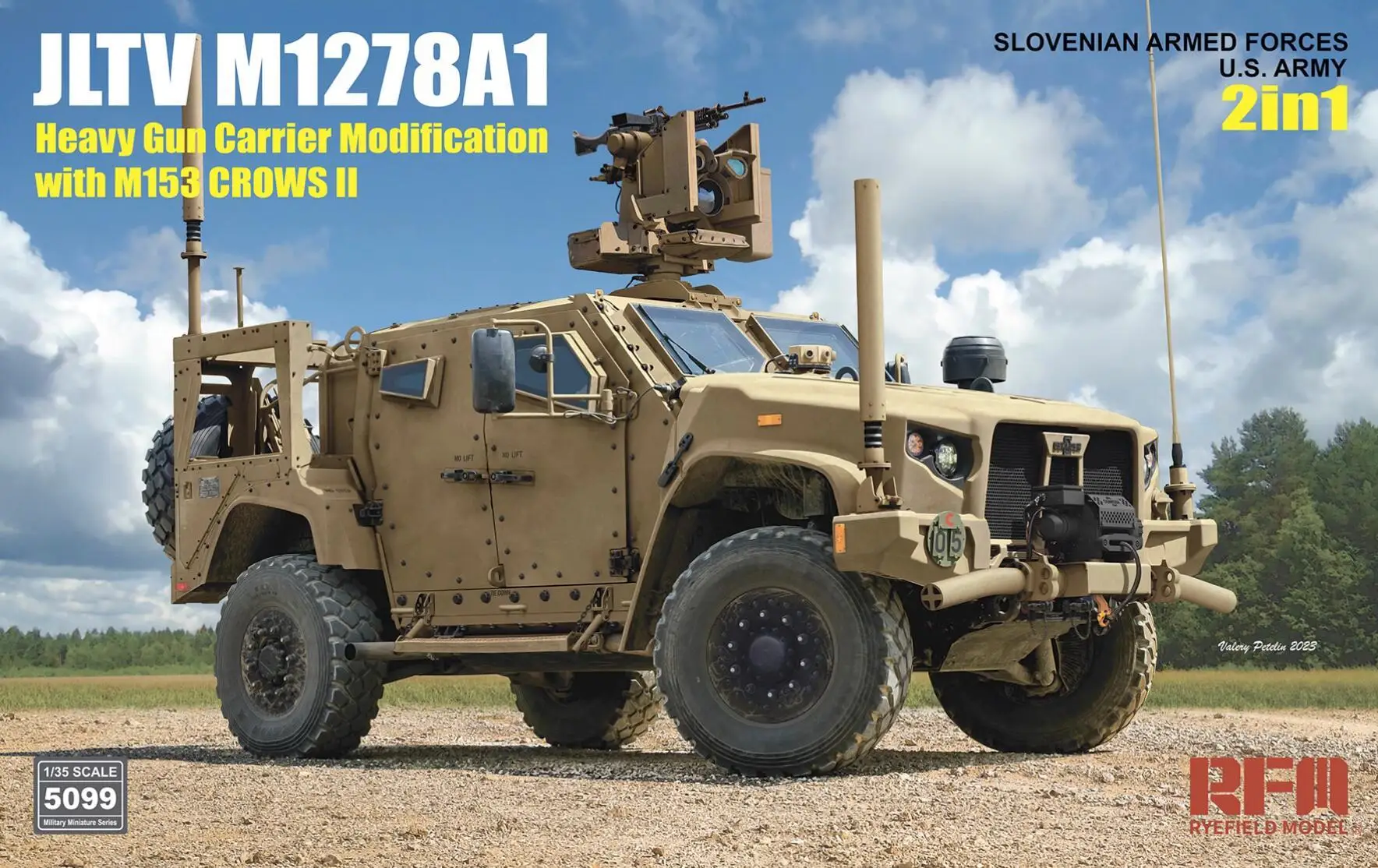 

RYEFIELD RM5099 1/35 Scale JLTV M1278A1 Heavy Gun Carrier Modification With M153 CROWS II Model Kit