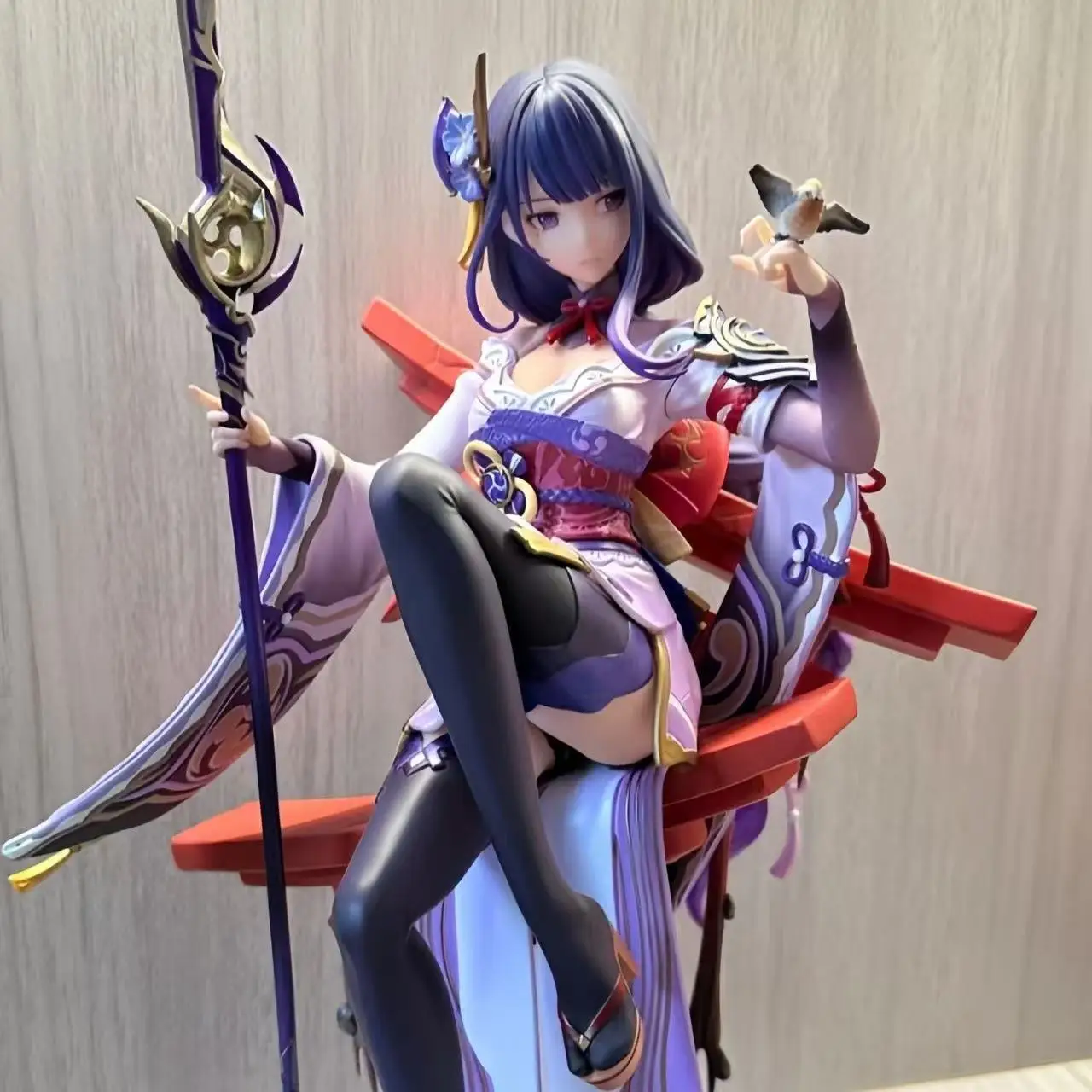 Raiden Shogun Yi Xin Jing Tu Garage Kit - Modelo de juego de anime Adorno Figura de acción coleccionable para regalos de cumpleaños