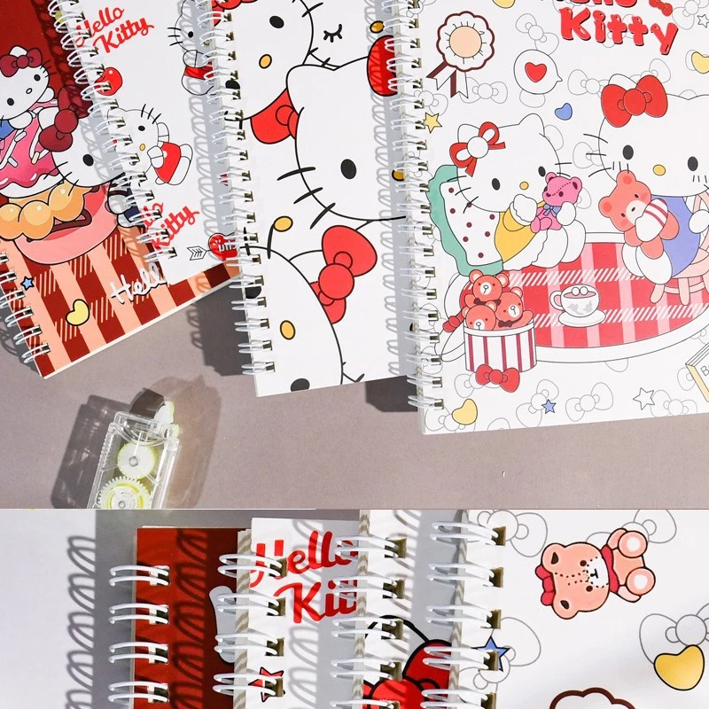 1PC Cute Cartoon Weekly Planner Writing Paper Girls Gift Kawaii Sanrios A5 Notebooks Hello Kitty Pochacco Anime Notepads