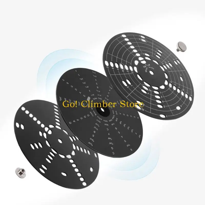 Q84C Circle of Fifths Wheel with Stand Guitar Scale Wheel Aluminium Alloy Circle Wheel Music Theorys Learning Tool for Guitar - view 2