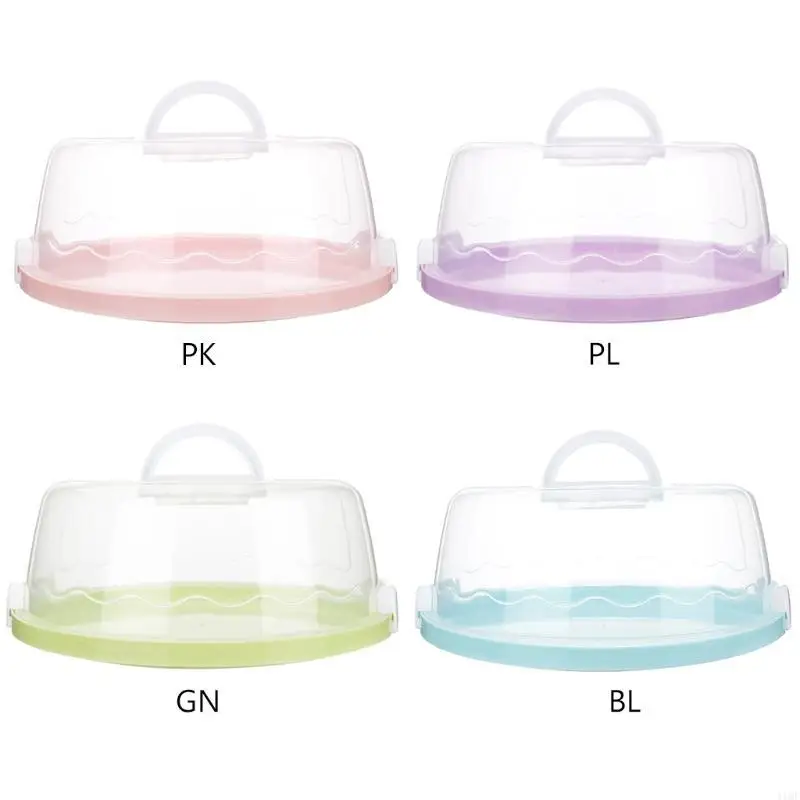 

Портативный пластиковый круглый торт коробки для кекса для кекса для корпуса для запечатывания рука