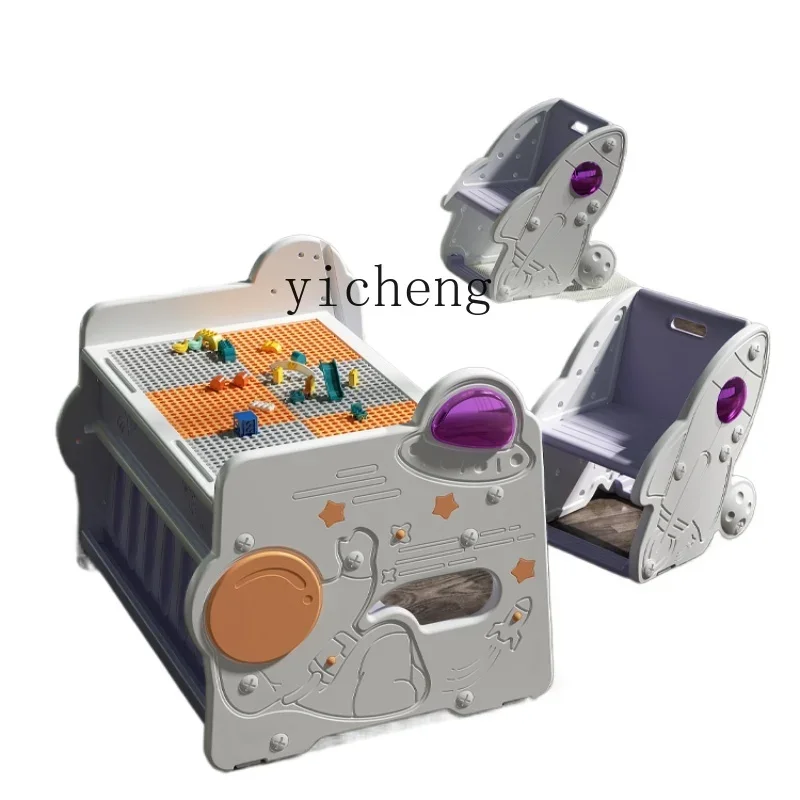 

XL Children's Multifunctional Building Block Table Drawing Board 2-in-1 Baby Large Particle Gaming Table Puzzle