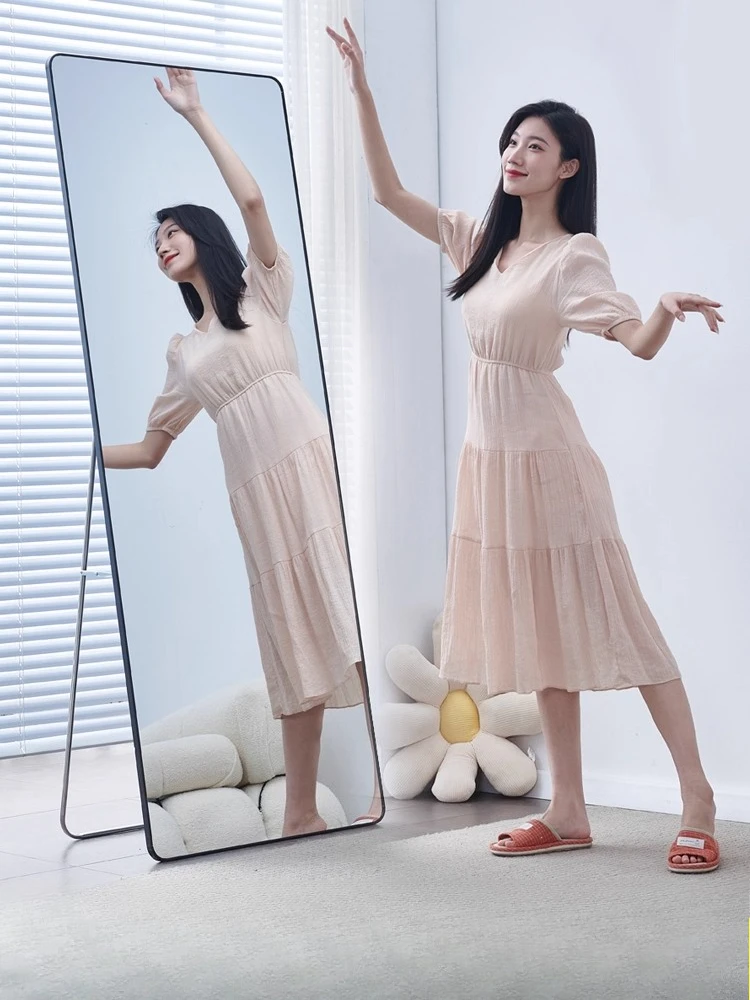 Household simple wall-mounted wall-mounted full-length mirror