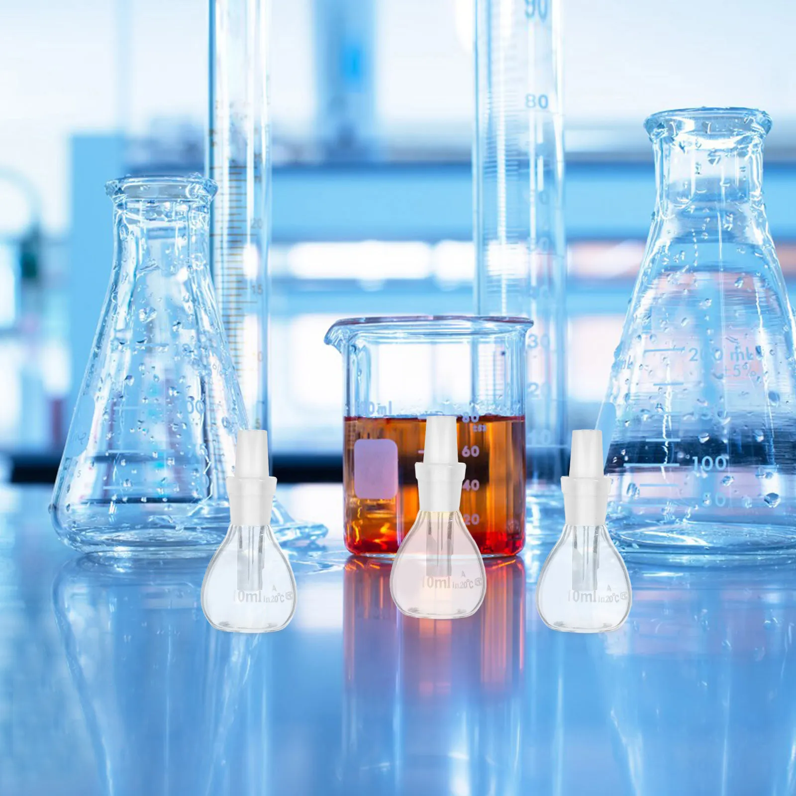 10Ml Glass Pycnometer Density Bottle for Laboratory Specific Gravity Measurement Corrosion Resistant High Temperature Resistant