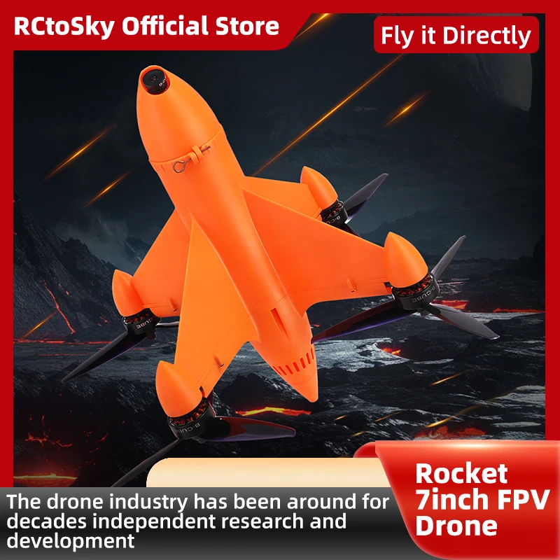 Rocket 7inch FPV Drone Frame Kit Carbon Fiber Racing Quadcopter Freestyle INAV Beatflight F4 F745 H743 Ardupilot Flight Control