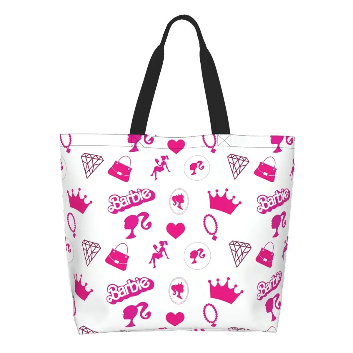 Girls Barbie Doll Tote Shopping Bag Large Capacity For Women Girls Aesthetic Tote Bag