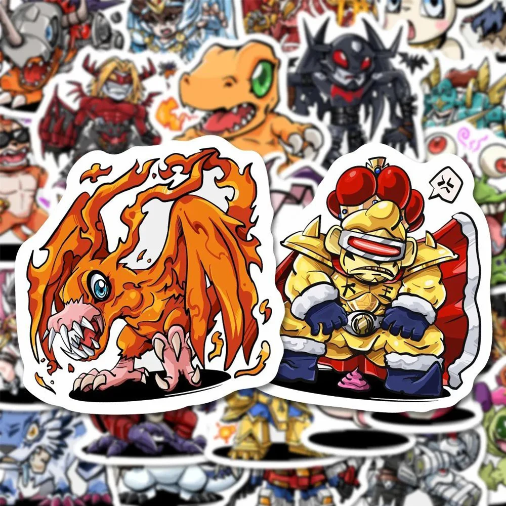 10/30/54pcs Anime Digimon Adventure Stickers Cartoon Kids Decals Toy DIY Phone Case Suitcase Water Bottle Cool Graffiti Sticker