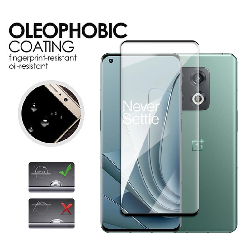 Protector de pantalla de vidrio templado 3D para OnePlus 10 Pro, película de lente HD, cubierta completa curvada, 5G