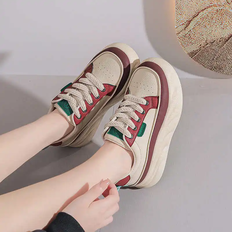 

Женские кроссовки на теннисной подошве Platforme 45, обувь для туризма и пешего туризма, альпинизма, спортивная универсальная обувь, новый сезон