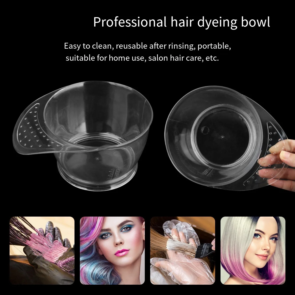 Friseursalon-Spezifische Farbmischschale Haarfärbe-Mischschale Leicht zu Reinigen Heimsalon Friseur Färbepinsel Friseurzubehör