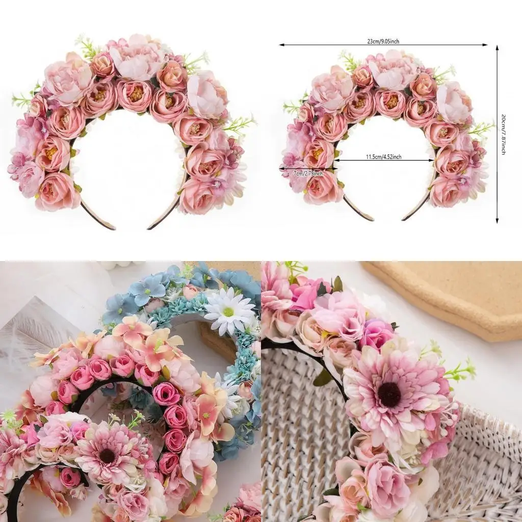 

A52E красочный этнический стиль волос с цветочными деталями универсальные аксессуары для волос подходят для свадебной и вечерней