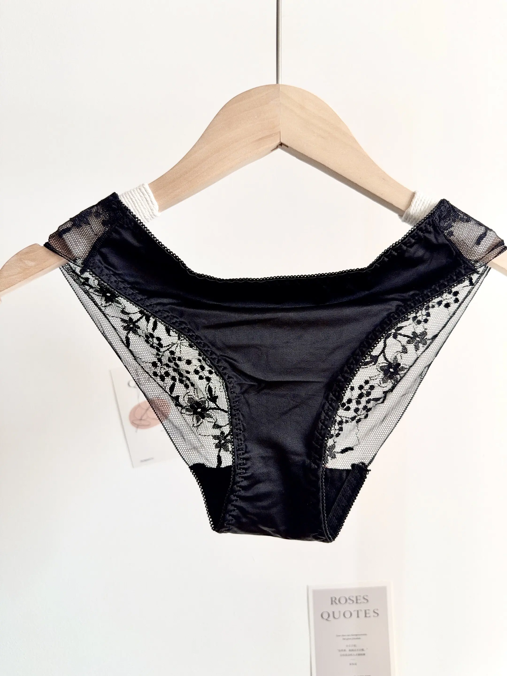 Conjunto de Lencería de Encaje Cómodo para Mujer, Sujetador con Aros Suaves, Copa Delgada, Push-Up, Transpirable, Ropa Interior para Mujeres con Busto Pequeño