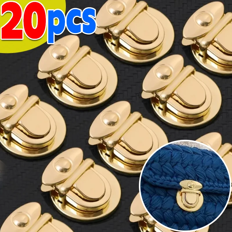 1/20pcs Metal Locks Bag Clasp Catch Buckles for Handbags Purse Tote Closures Snap Clasps DIY Craft Hardware Case Bag Accessories