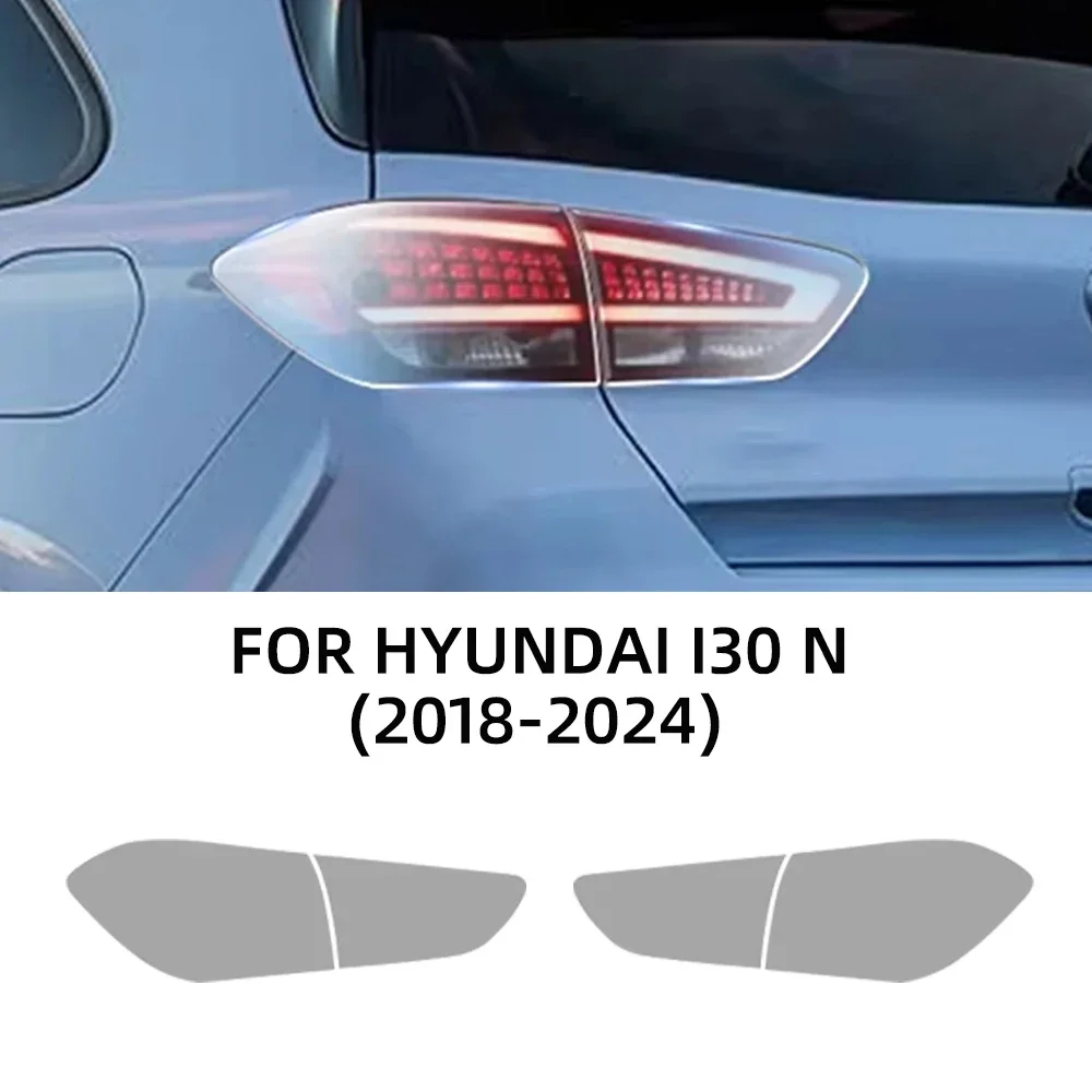 

For Hyundai I30 N 2018 2019 2020-2024 TPU Car Rear Tail Film TPU Pre-cut Anti-scratch Clear Smoked Black Sticker Accessories PPF