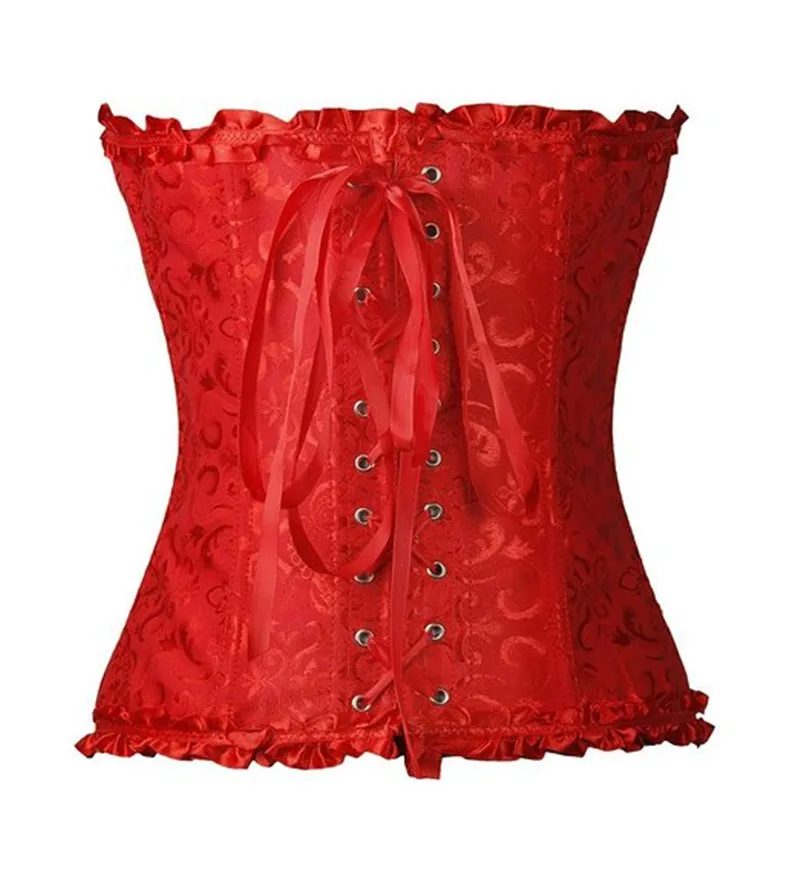 Sapubonv Korsett plus Größe Top Bustier Über brust Dessous Spitze mittelalter liche Frauen sexy Vintage Halloween Kostüm rot schwarz grün rosa