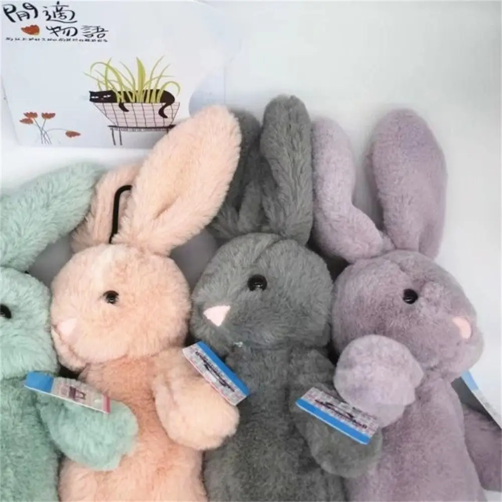 Rabbit Shape Plush Pencil Case Stuffed Toy Plush Animal Stationery Pouch Soft-touching Cartoon Pencil Bag Pencil Box