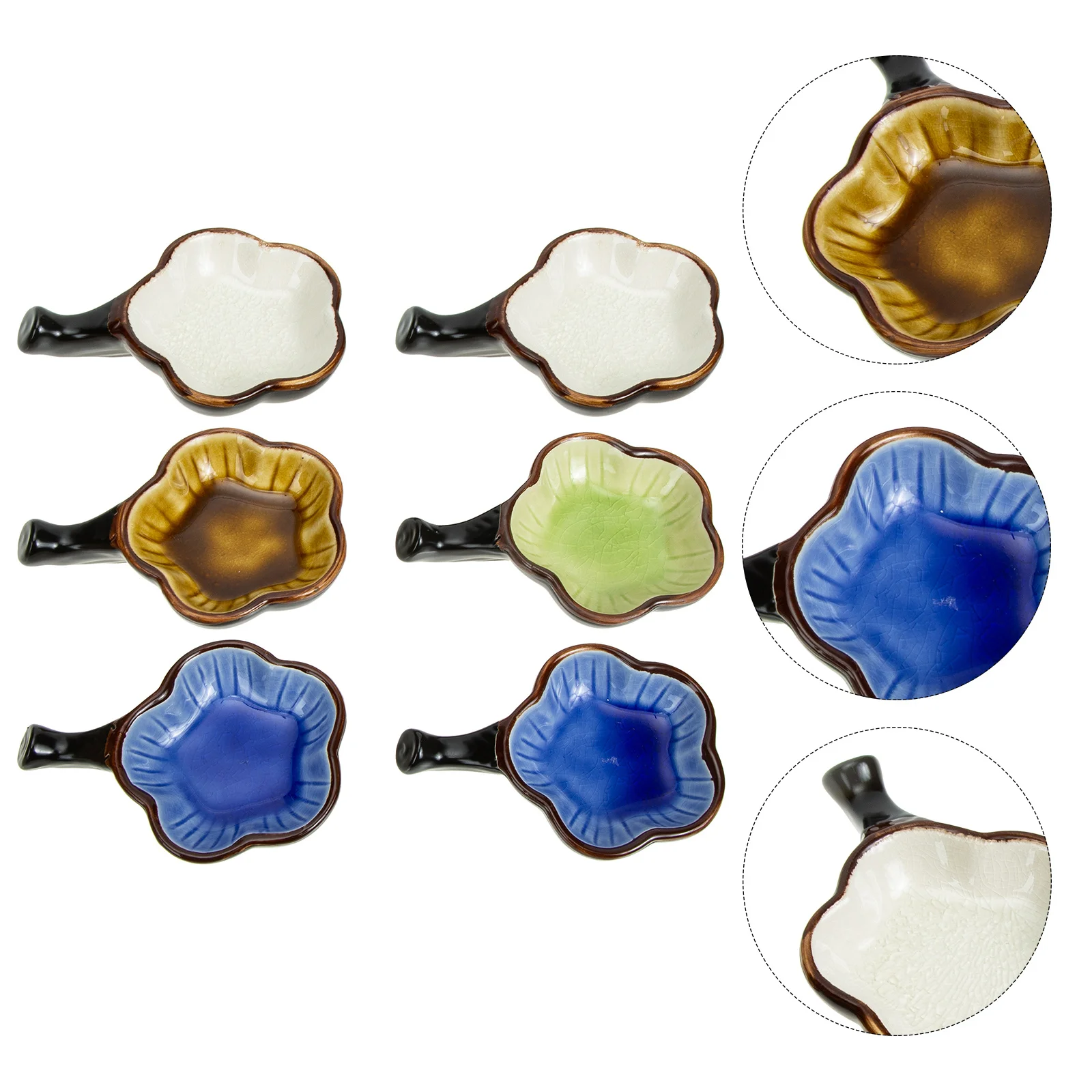 6개 세라믹 잉크 접시 수미 붓 세척기 다기능 펜 홀더 예술가용 캘리그래피 도구