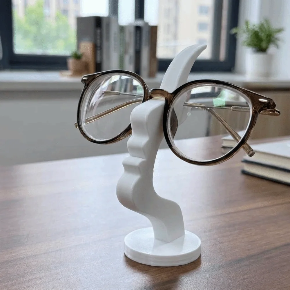 Curved Design Side-Face Shaped Eyeglass Holder Abstract Face Shaped Lightweight Eyewear Display Rack Creative Artistic Practical