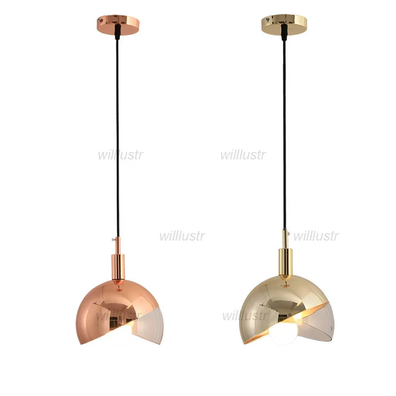 

Glass Metal Flower Bud Pendant Lamp Creative Rose Champagne Gold Suspension Light Hotel Bar Cafe Shop Hanging Ceiling Chandelier