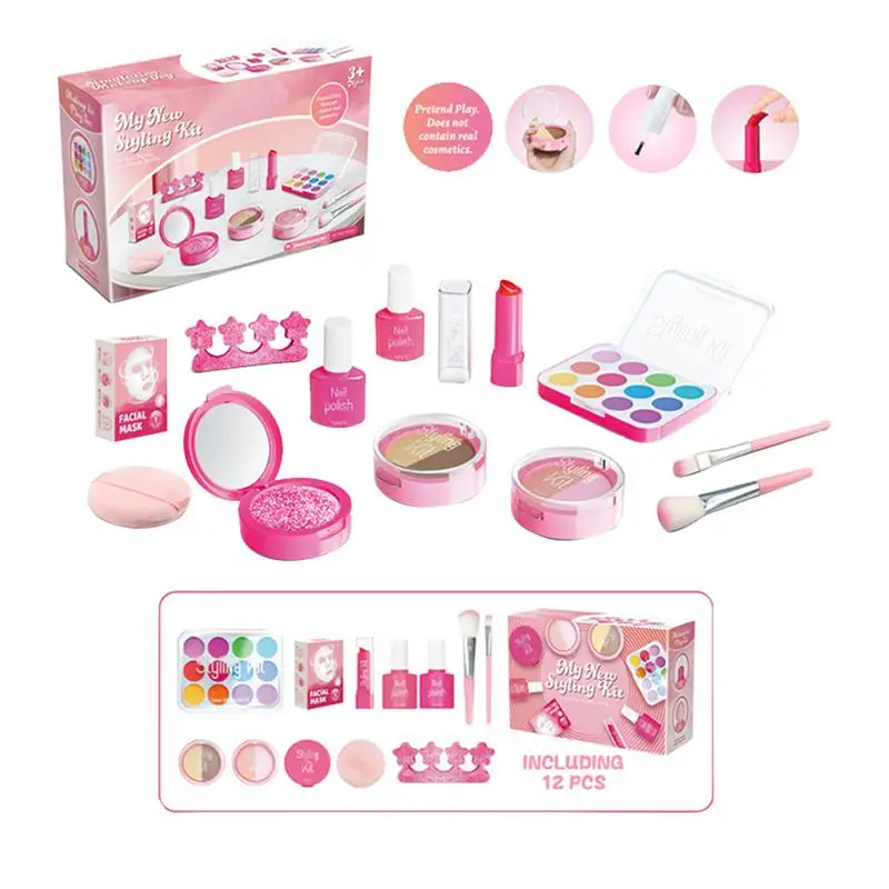 Kids Pretend Play Makeup Set Fake Makeup Toys Toy Makeup Set Cosmetic Set Imaginative Pretend Beauty Makeup Set Toys